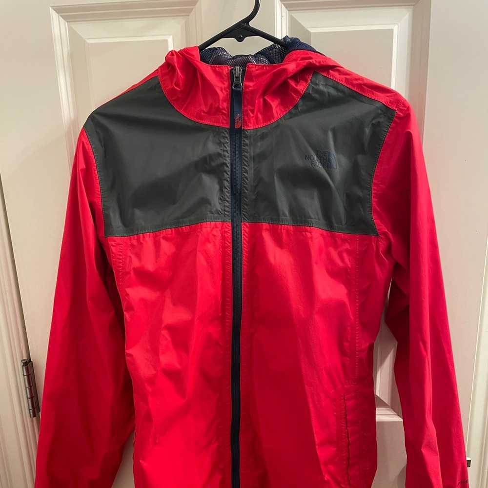 Boys North Face Raincoat Red XL 18/20